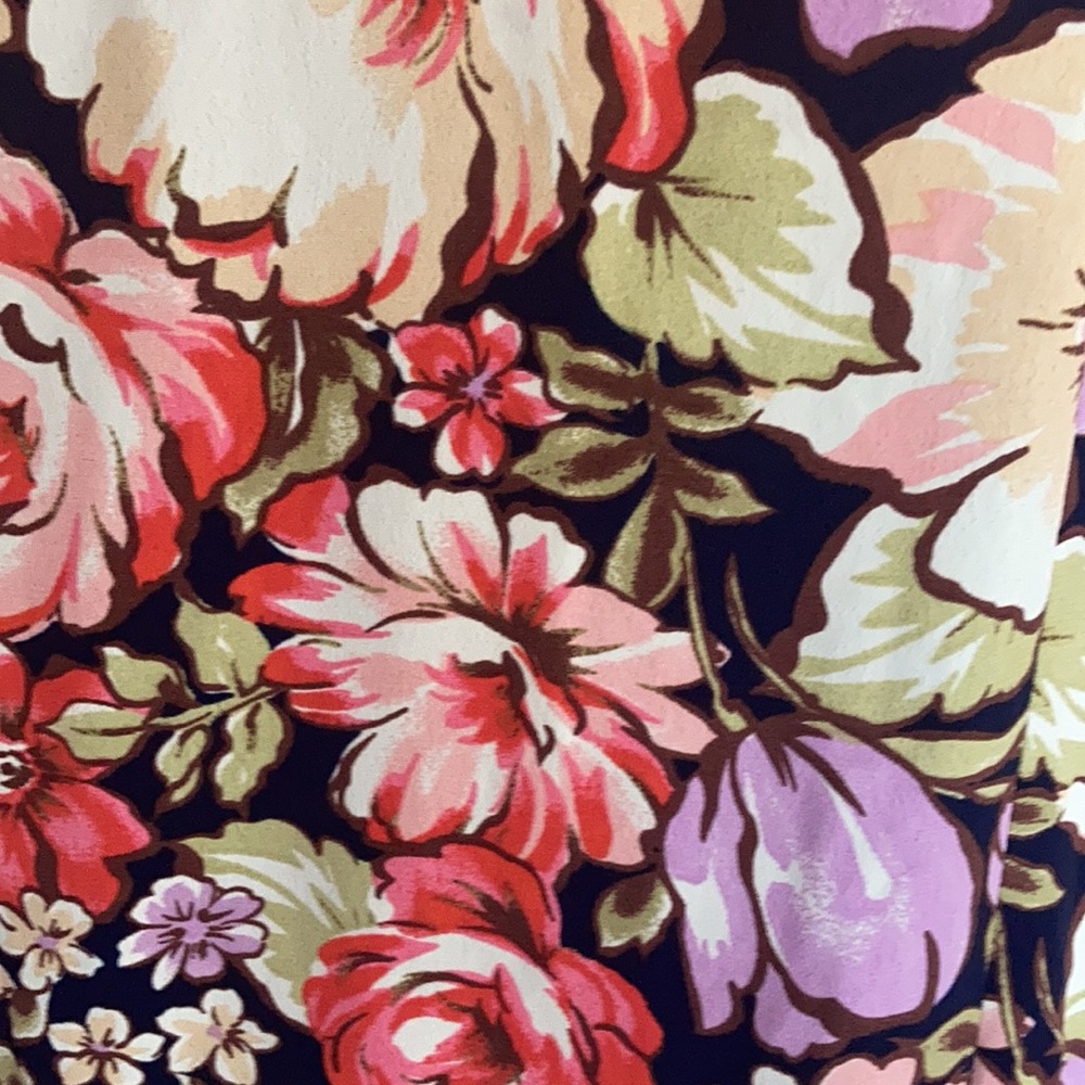 Lily Rose dress floral print puff sleeve tie back boho cottagecore L jr - Picture 4 of 17